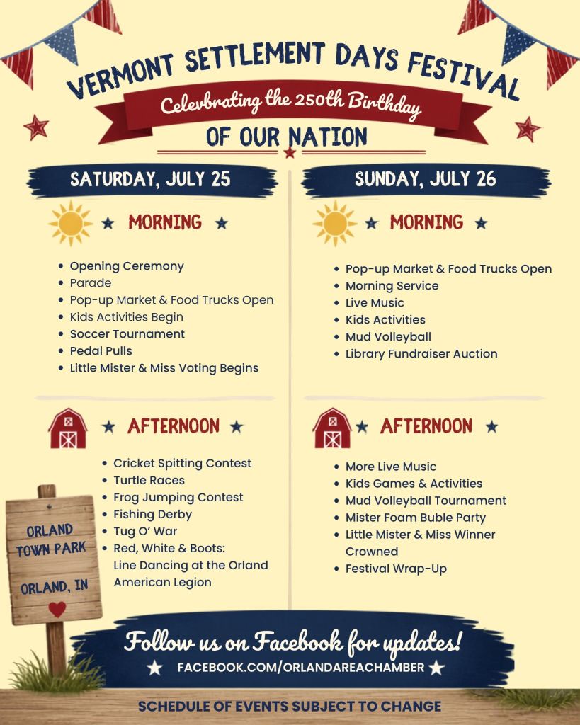 Vermont Settlement Days Festival Back In 2026